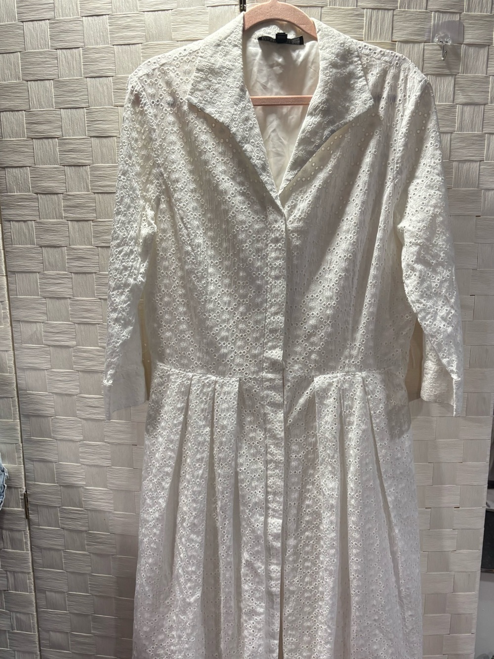 Lafayette 148 New York M? Eyelet Midi Dress, classic, feminine, lagenlook, boho